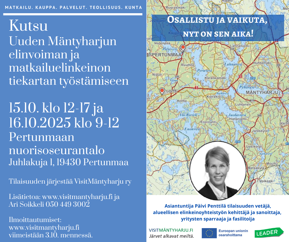 Tulevaisuustyöpajat Mäntyharjussa 15. ja 16.10.2025
