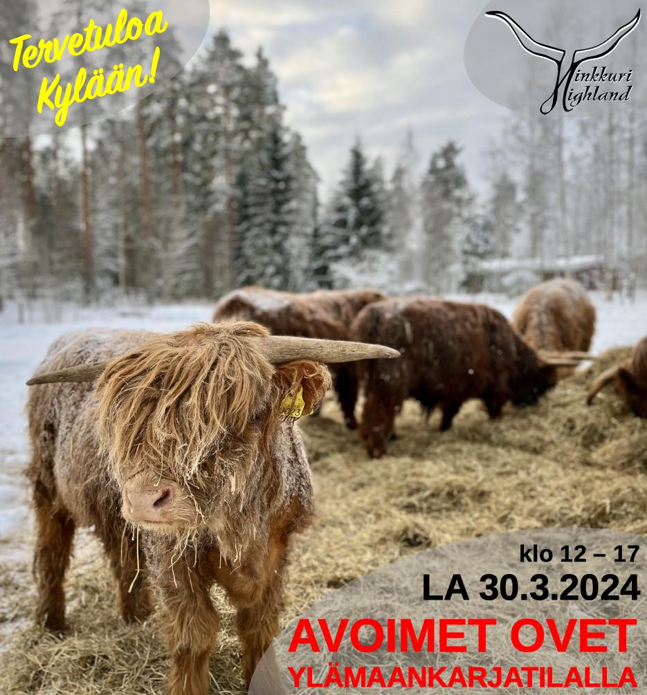 Ylämaankarjatilan avoimet ovet la 30.3. klo 12-17